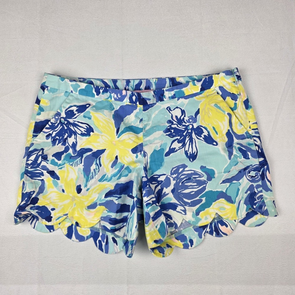 Lilly Pulitzer Shorts Womens 6 Magnolia Scalloped Hem Ylang Ylang Love Floral